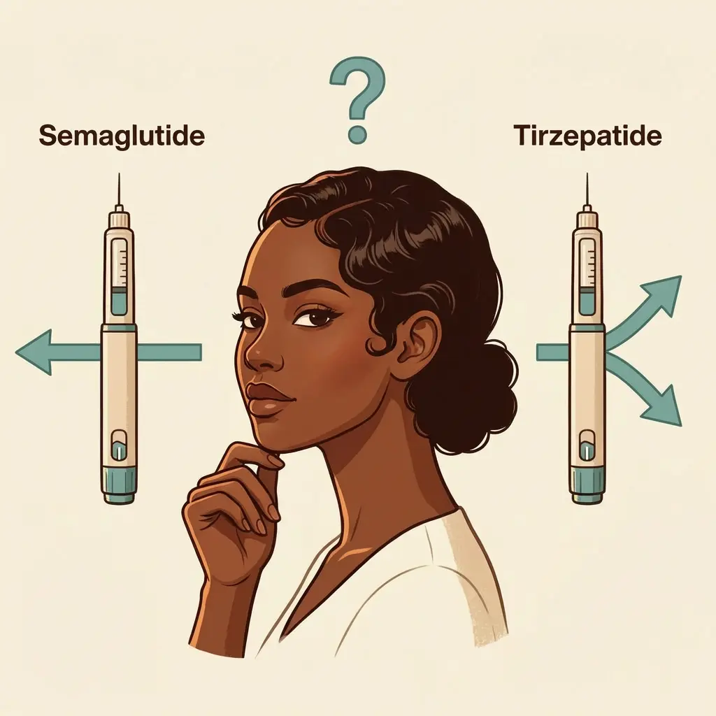 Semaglutide vs. Tirzepatide — which GLP-1 medication matches your metabolic profile Semaglutide vs tirzepatide comparison — which GLP-1 weight loss medication is right for women in perimenopause and menopause — Pause & Reset